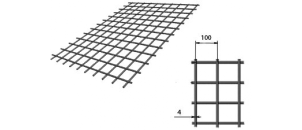Сетка сварная (дорожная) 100х100х4мм 1,5х2м купить с доставкой в Чехове