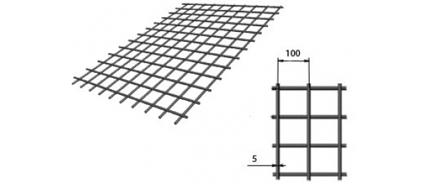 Сетка сварная (дорожная) 100х100х5мм 1,5х2м купить с доставкой в Чехове