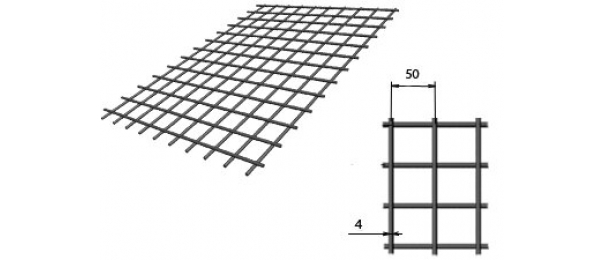 Сетка сварная (дорожная) 50х50х4мм 1х2м купить с доставкой в Чехове